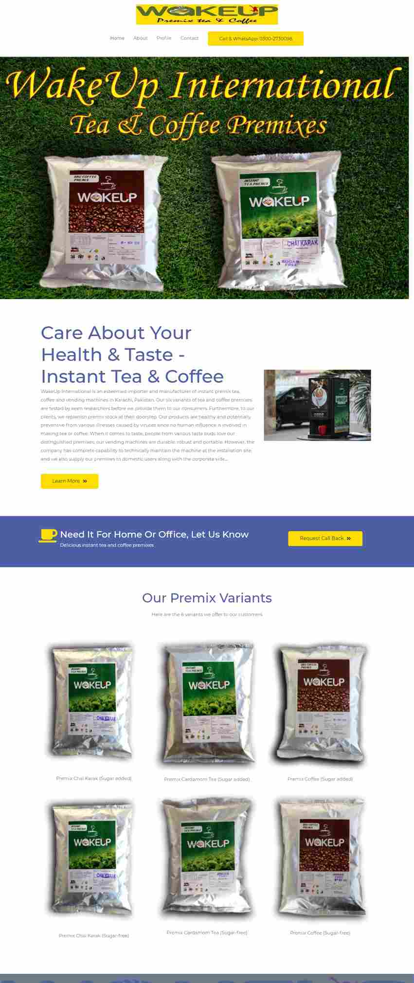 Horitech Sample Design - WakeUp Tea International – Instant Tea Coffee